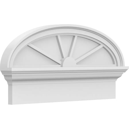 Ekena Millwork Elliptical 4 Spoke Architectural Grade PVC Combination Pediment, 26"W x 13-3/8"H x 2-3/4"P PEDPC026X135ELL04